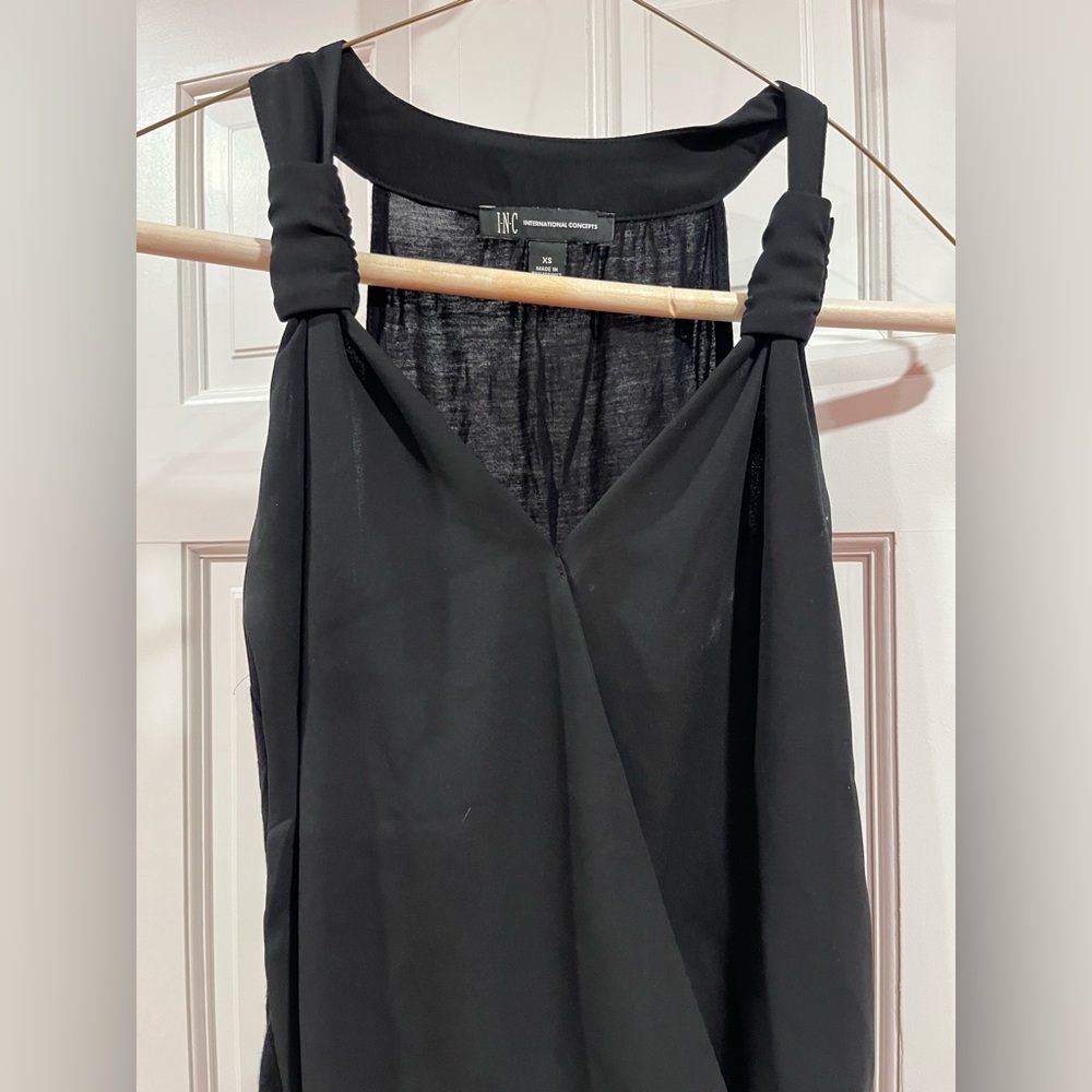 INC Black Sleeveless Top